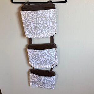 Thirty One Brown and White Hanging Wall File Organizer